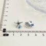 ⭐🌊 Starfish & Shell Zircon Stud Earrings – Silver Needle - Image 4