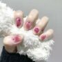 Blush Starry Press-On Nails – Pink Gradient with Heart & Star Accents 💖✨🌟