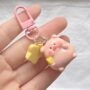 Pink Pig Star Keychain Cheese – Cute & Fun - Image 3