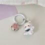 Moon Kitty & Jingle Charm – Cute Lucky Cat Keychain - Image 4