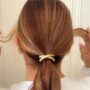 Luxe Cross Hair Tie – Metallic X Band - Image 2