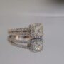 💎 Radiant Princess Cut Halo Ring - Image 3