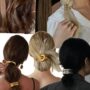 Metallic Twist Hair Tie – Gold Knotted Elastic Band - Image 2