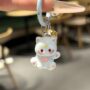 Moon Kitty & Jingle Charm – Cute Lucky Cat Keychain - Image 2