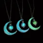 Moonlight Aura Luminous Pendant Chain 🌙 |  Glowing Crescent Moon Necklace for Women & Men - Image 3