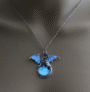 Blue Flame Dragon Pendant Necklace 🔥💙 | Luminous Glow Jewelry - Image 2