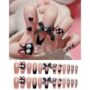 Playful Kitty Press-On Nails – Cute Cat Design with Bows & Hearts 🐱🎀✨