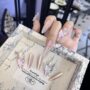 🤍Nude Butterfly Press On Nails with 3D Floral Accent Design - Image 2