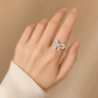 💍Crystal Bow Ring – Elegant Sparkle Ribbon Adjustable Silver Ring - Image 2