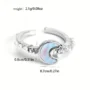 🌙 Moonlight Pearl Crescent Ring – Adjustable Silver Lunar Glow Ring - Image 4