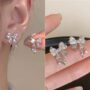 🎀 Crystal Bow Princess Earrings | Sparkle Ribbon Dangle Jewelry - Image 3