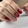 🎄❤️❄️ Christmas Red Candy Cane & Snowflake Nail Art Set 🎄❤️❄️