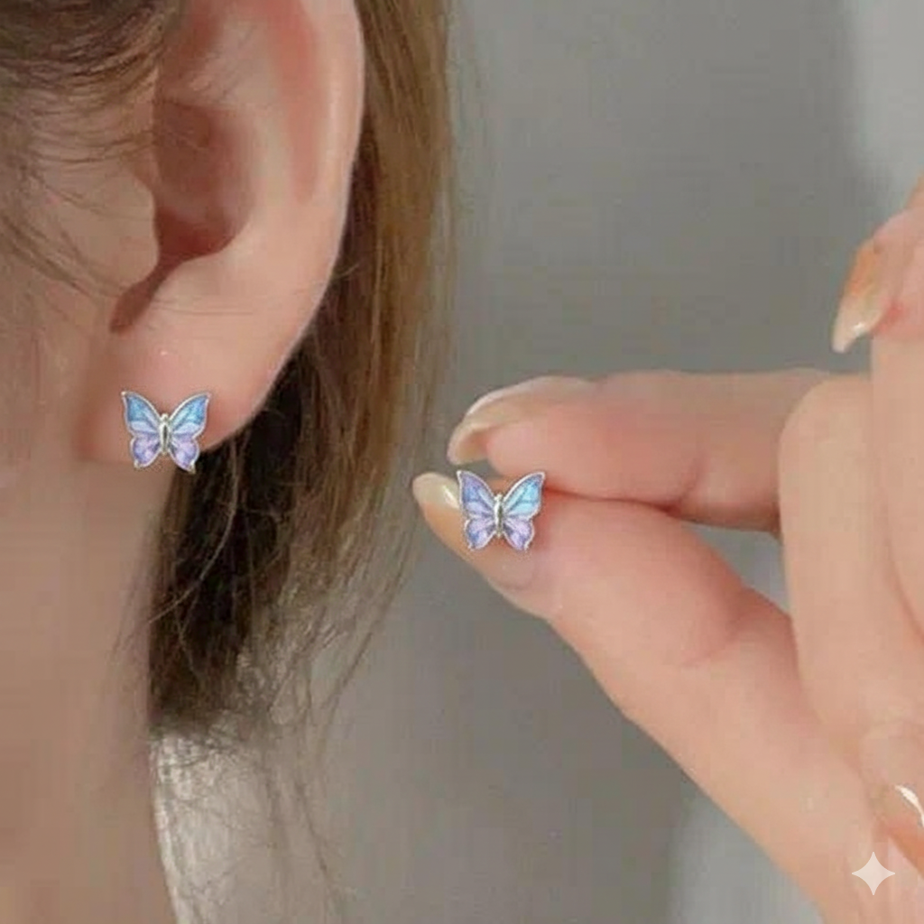 Gemini_Generated_Image_4igwvb4igwvb4igw ππ Aurora Glow Butterfly Studs | BlueβPurple Gradient Wing Earrings - Image 1