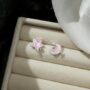 💗 Blush Galaxy Stud Earrings | Pink Star & Moon Celestial Jewelry - Image 2