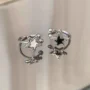 🖤🤍 Cosmic Star Ear Clips | Black & White Galaxy Duo Cuff Earrings - Image 2