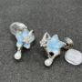 🩵 Celestial Star Glow Studs | Blue Star Pearl Charm Earrings - Image 2