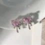 💗 Pink Heart Crystal Earrings | Blush Diamond Shine Stud Jewelry - Image 2