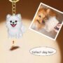 🐶 Pomeranian Fur Keepsake Memorial Charm – Transparent Pet Memory Keychain Gift 💖 - Image 3