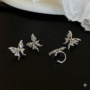 ✨ Silver Fairy Butterfly Ear Cuff Set – Elegant Wing Tassel Statement Earrings 🦋 - Image 3